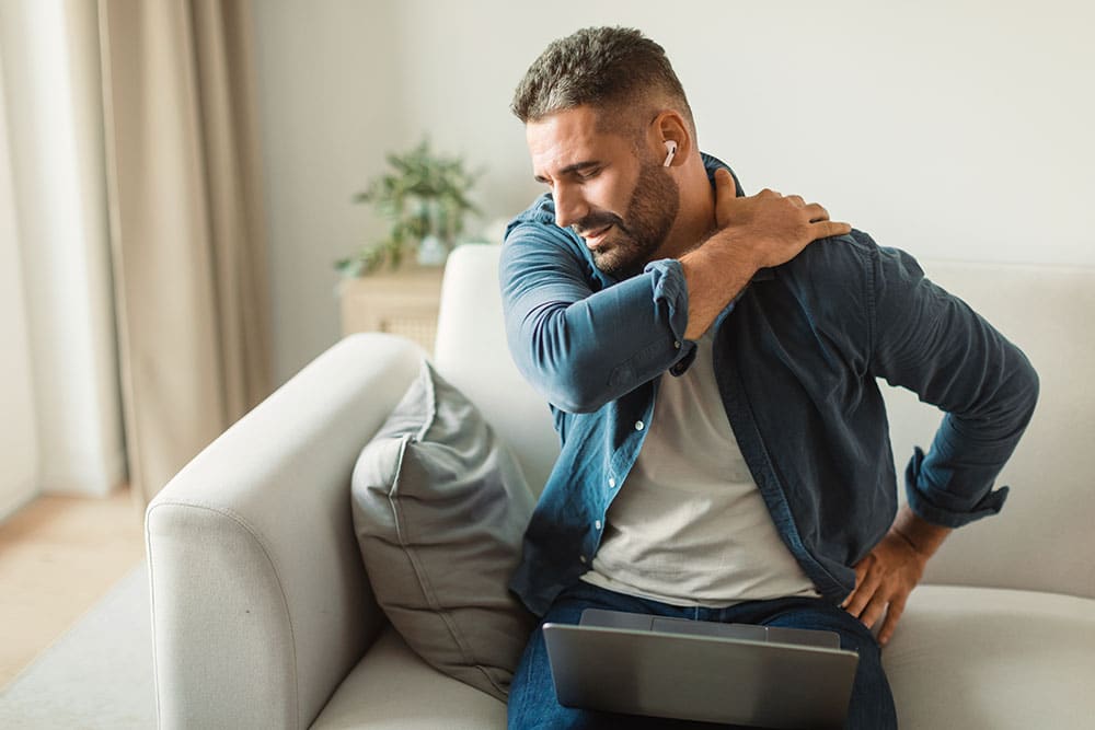 Person with backpain signed off work