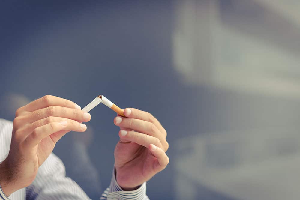 Smoking-and-addiction Person managing to control their addiction to smoking