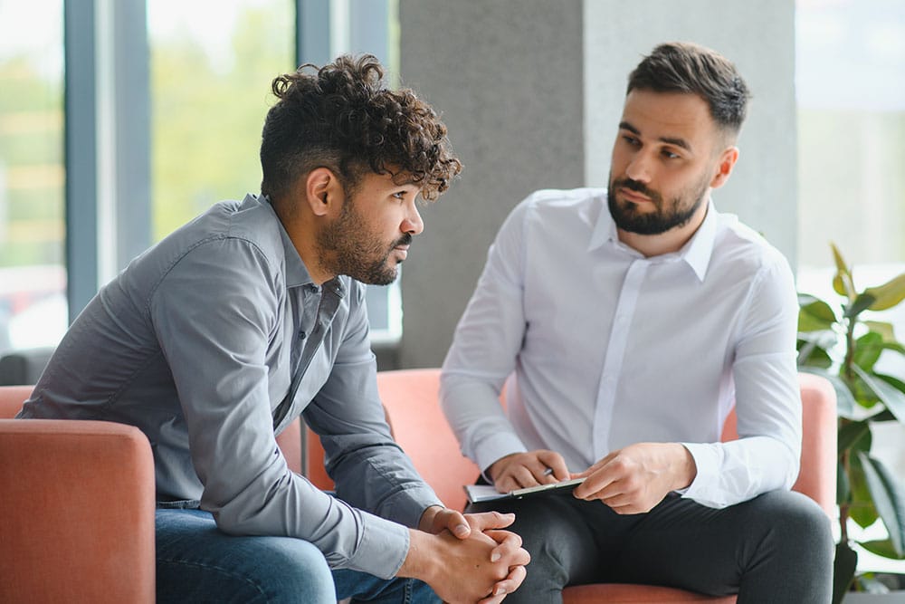 Mental health discussion at work